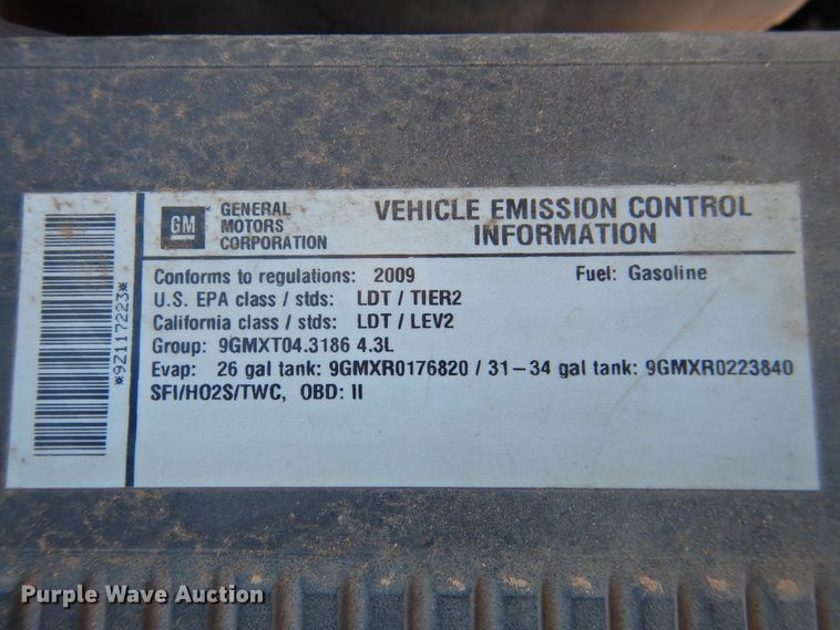 image for item DJ8343 2009 Chevrolet Silverado 1500  Ext. Cab pickup truck