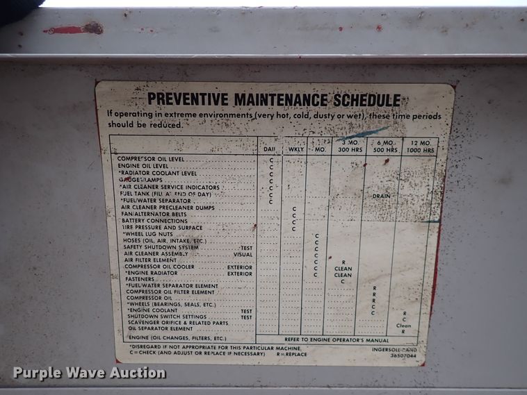 image for item DK4548 Ingersoll Rand P100DWD  air compressor