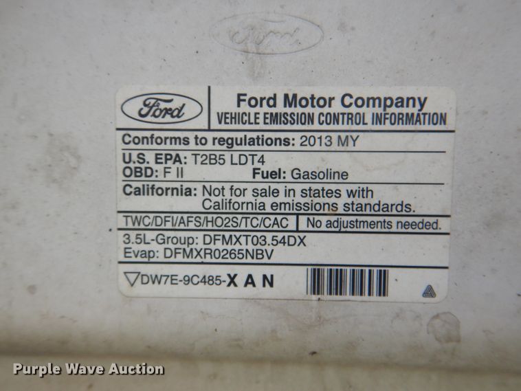 image for item DK5543 2013 Ford F150 XLT  SuperCrew pickup truck