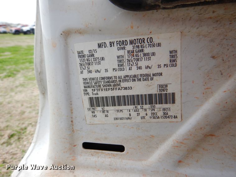 image for item DK5546 2015 Ford F150 XL  SuperCab pickup truck