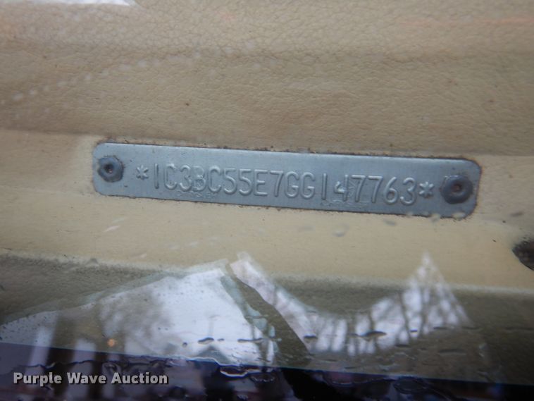 image for item DL4834 1986 Chrysler Lebaron