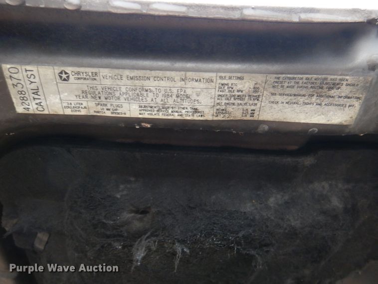 image for item DL4835 1984 Chrysler Lebaron