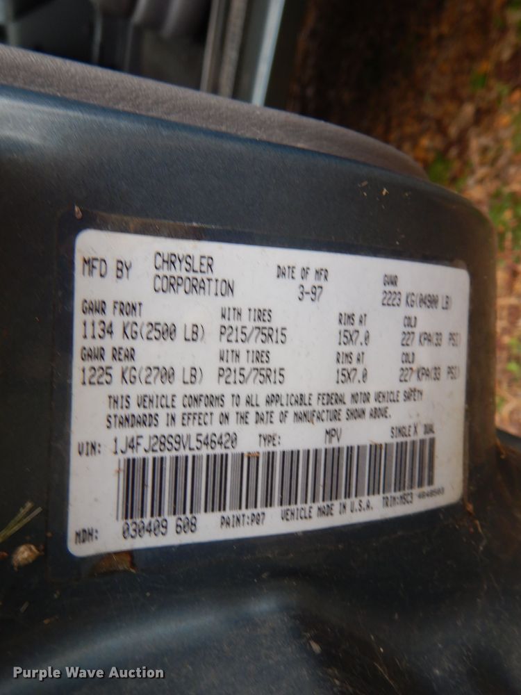 image for item DL4842 1997 Jeep Cherokee  SUV