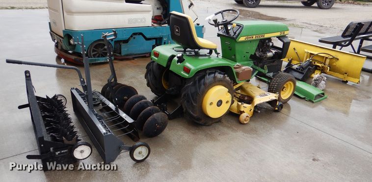 image for item DL4870 John Deere 316  lawn mower