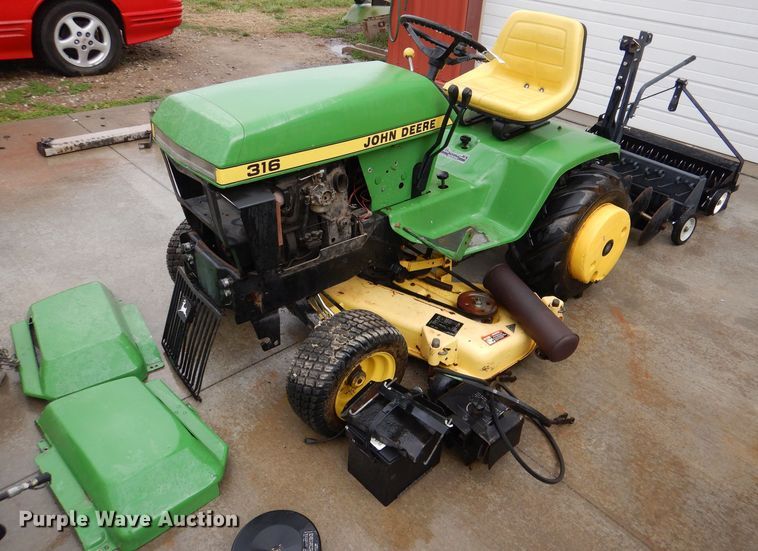 image for item DL4870 John Deere 316  lawn mower