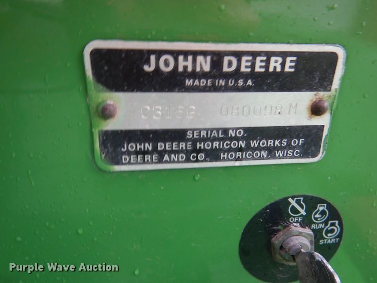 image for item DL4870 John Deere 316  lawn mower
