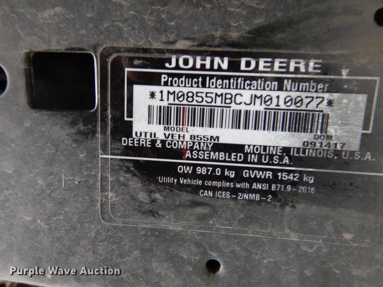 image for item DL4876 John Deere XUV855M S4  utility vehicle