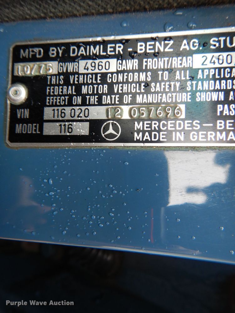 image for item DL4892 1976 Mercedes Benz 280S  passenger vehicle