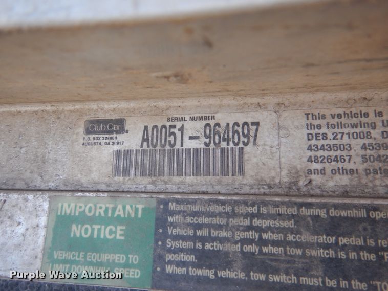 image for item DL4913 (6) Club Car golf carts