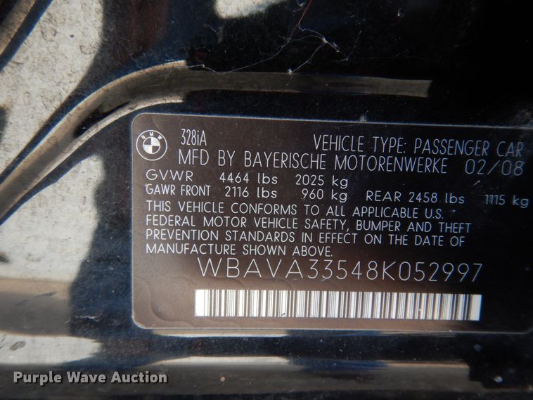 image for item DM2860 2008 BMW 328i