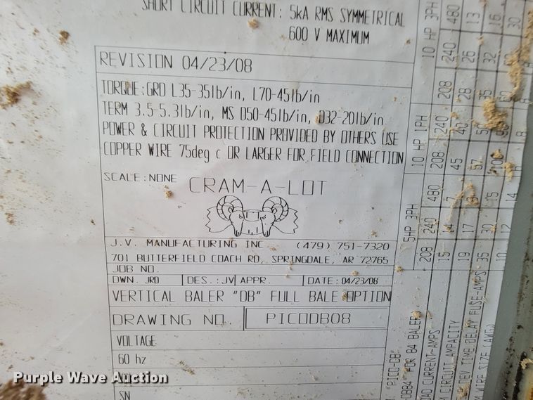 image for item FL9087 Cram-A-Lot vertical cardboard baler