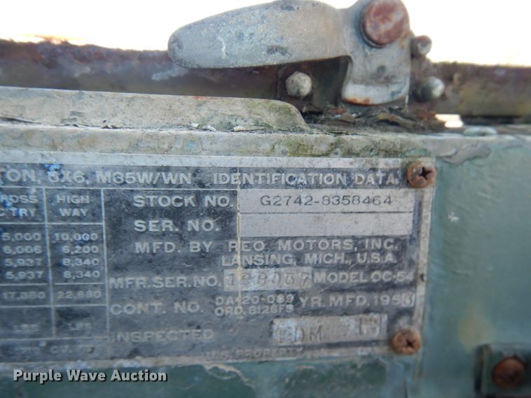 image for item GK9495 1953 Reo  truck cab and chassis