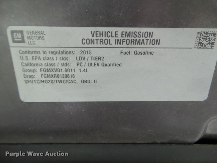 image for item HF9853 2015 Chevrolet Cruze LT