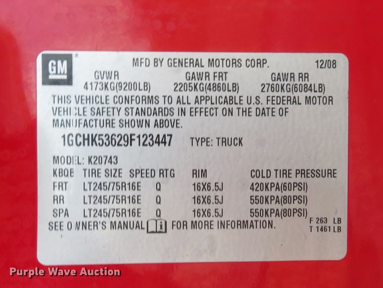 image for item HV9636 2009 Chevrolet 2500HD  Crew Cab pickup truck