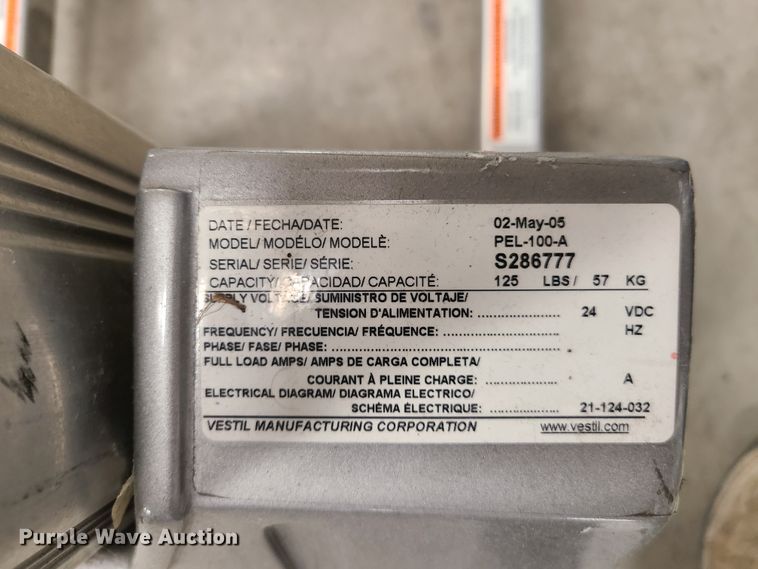 image for item IQ9072 Vestil PEL-100-A lift