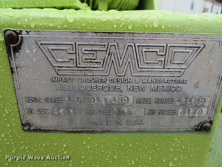 image for item DH0735 Cemco 54HD  impact crusher