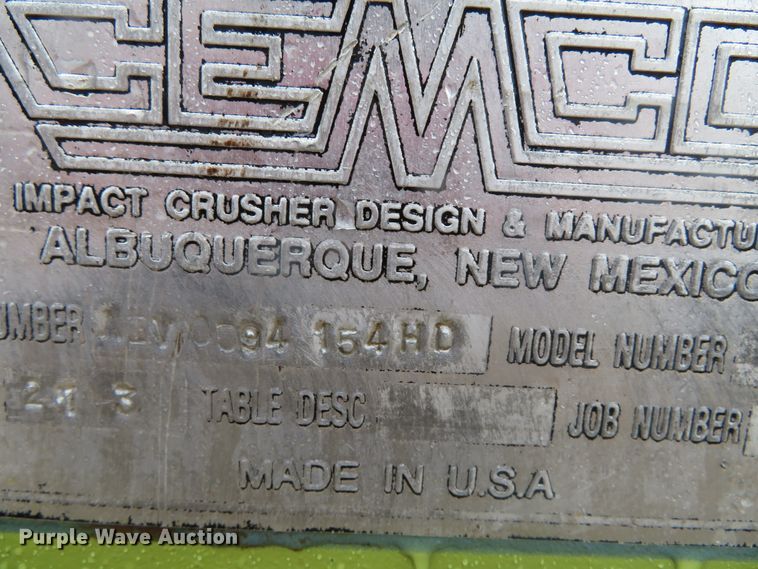 image for item DH0735 Cemco 54HD  impact crusher