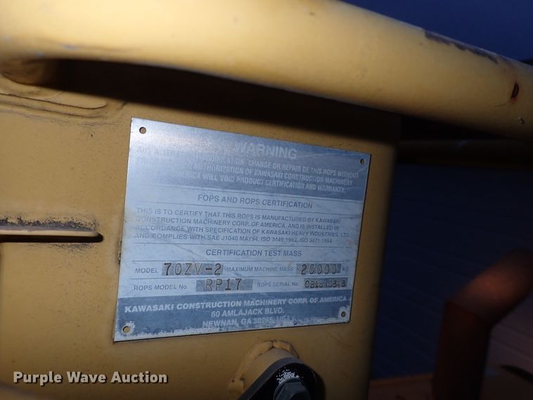 image for item DJ0247 2007 Kawasaki 70ZV  wheel loader