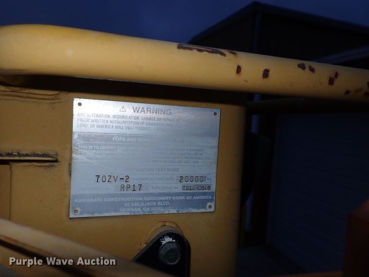 image for item DJ0247 2007 Kawasaki 70ZV  wheel loader