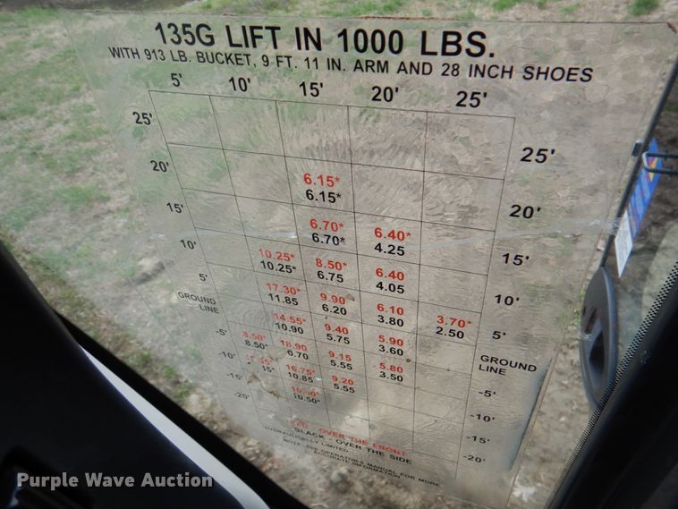 image for item DJ0400 2014 John Deere 135G  excavator