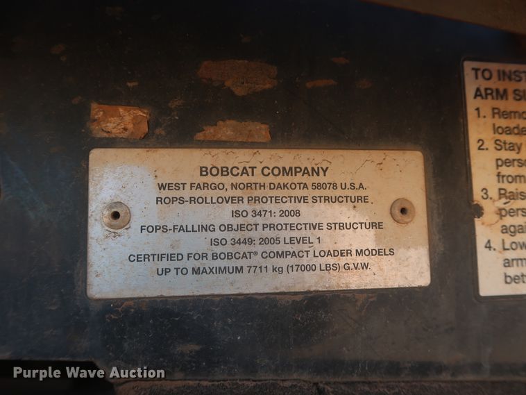 image for item DJ1875 2016 Bobcat T650  tracked skid steer loader