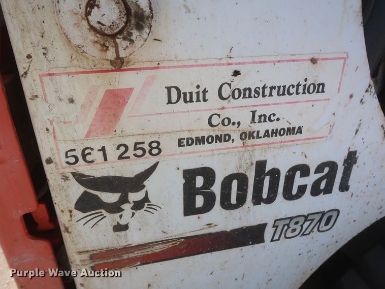 image for item DJ1881 2014 Bobcat T870  tracked skid steer loader