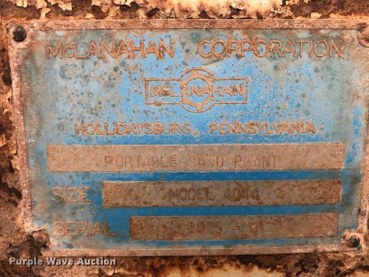 image for item DJ2185 McLanahan 4044 sand washing plant