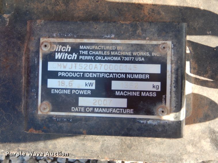 image for item DJ2189 2007 Ditch Witch JT520  directional boring unit