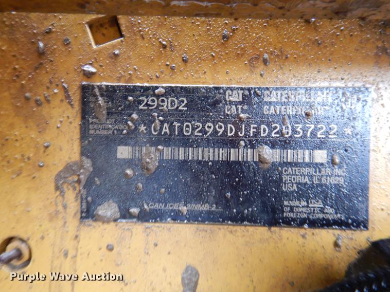image for item DJ2962 2018 Caterpillar 299D2  tracked skid steer loader