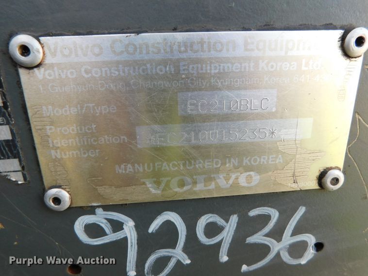 image for item DJ5980 2005 Volvo EC210B LC  excavator