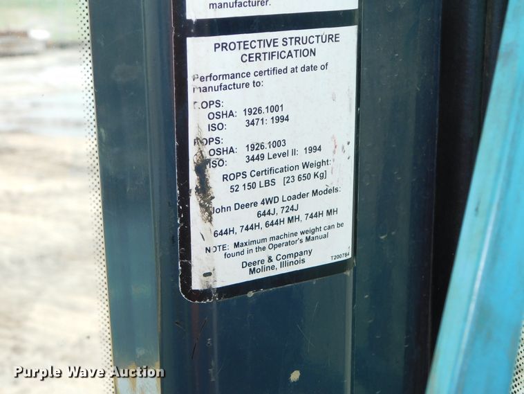 image for item DJ5982 2006 John Deere 644J  wheel loader