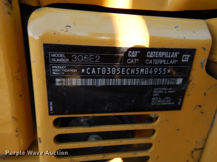 image for item DJ6020 2017 Caterpillar 305E2 CR  mini excavator