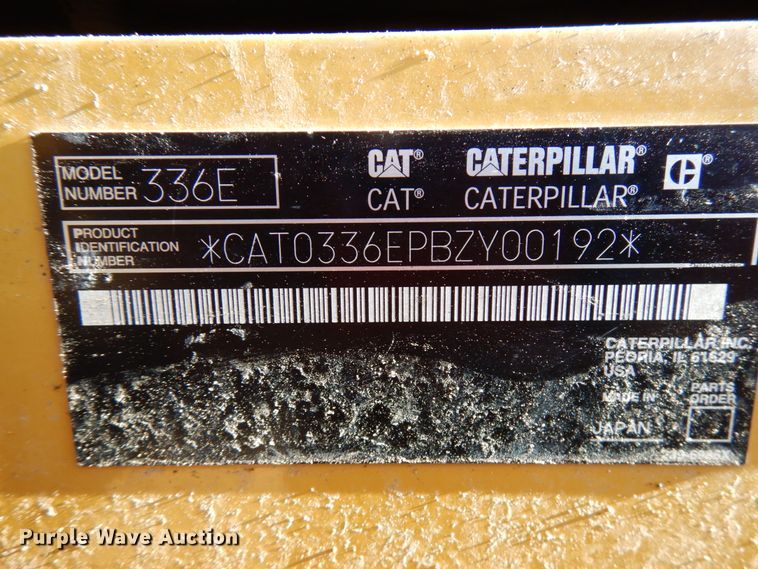 image for item DJ6040 2011 Caterpillar 336E  excavator