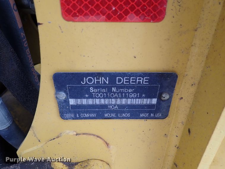 image for item DK4555 2009 John Deere 110  backhoe