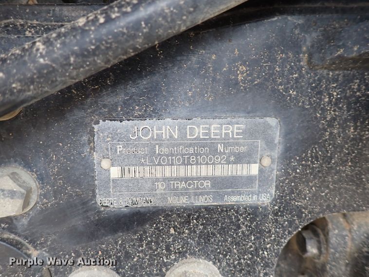 image for item DK4555 2009 John Deere 110  backhoe