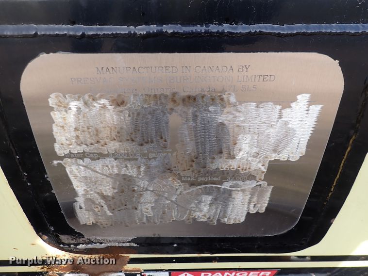 image for item DK4562 Presvac Systems  Vacuum truck tank