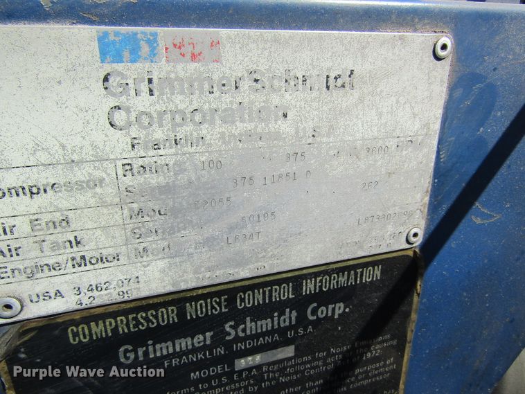 image for item DL0883 Grimmer Schmidt 375D  air compressor