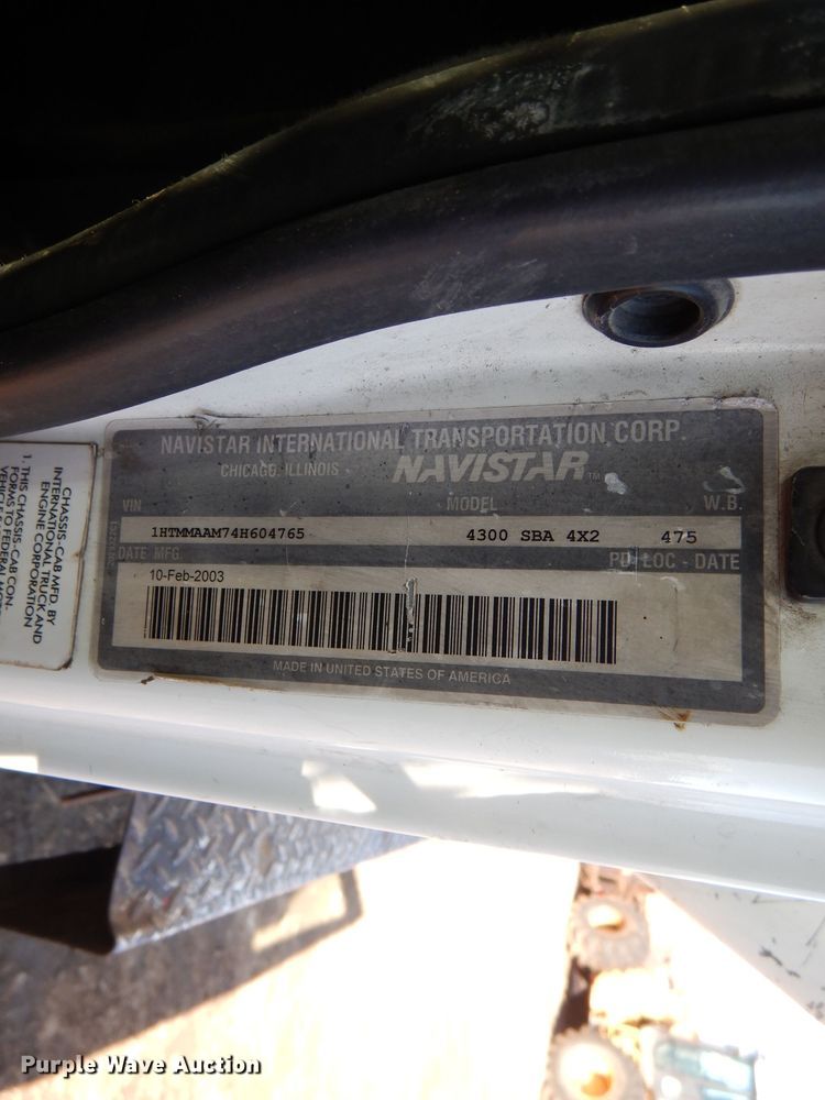 image for item DL4846 2004 International 4300  forestry bucket truck