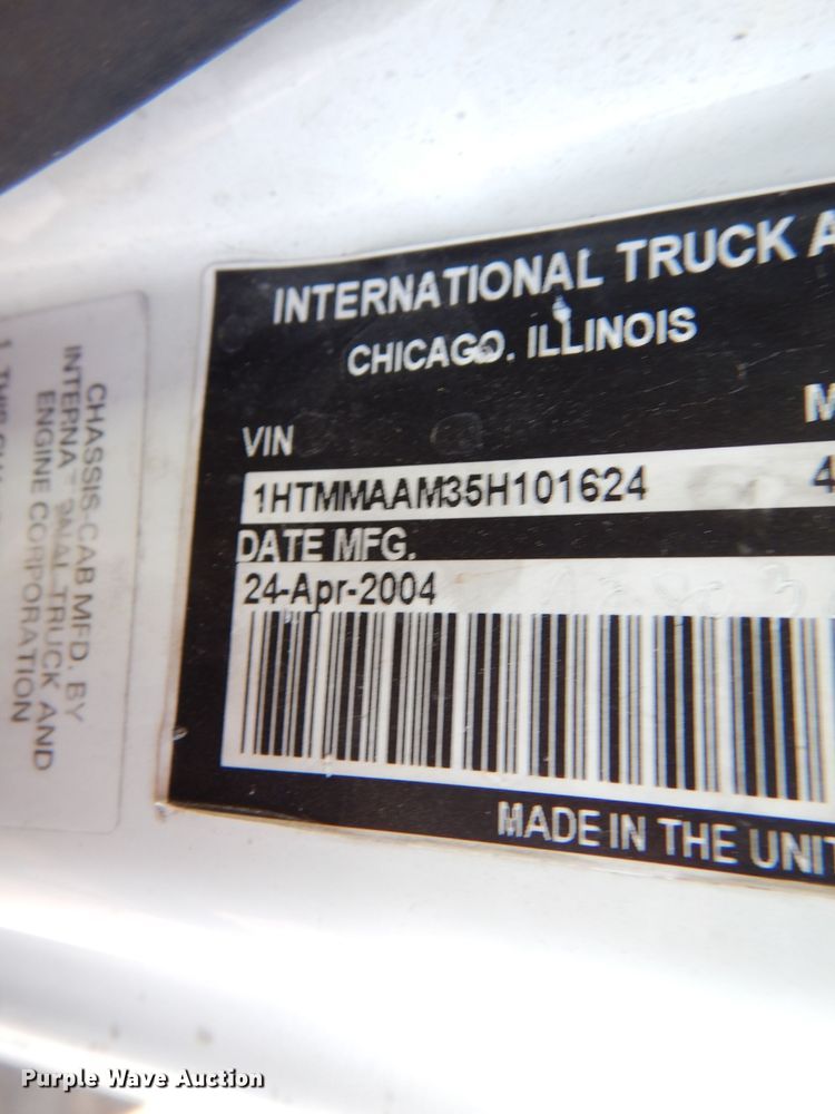 image for item DL4847 2005 International 4300  bucket truck