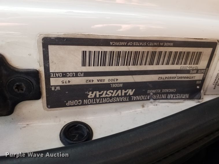 image for item DL4848 2004 International 4300  forestry bucket truck