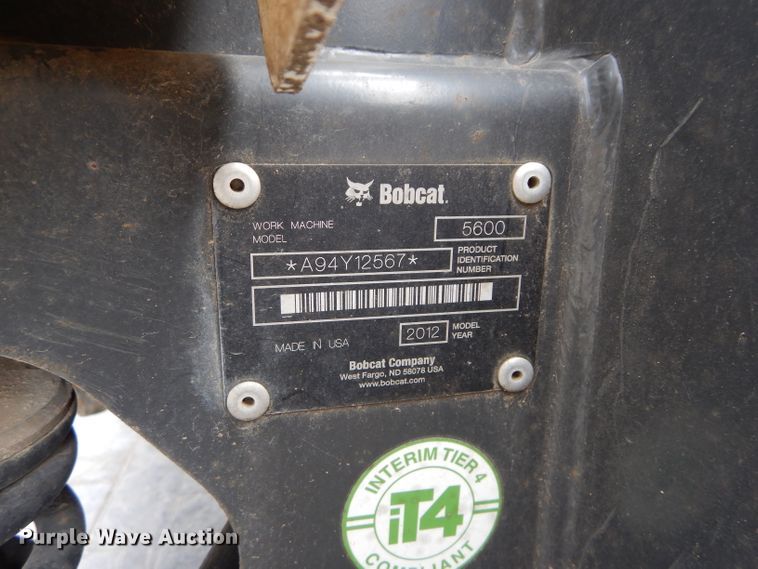 image for item DM4263 2012 Bobcat Toolcat 5600  utility vehicle