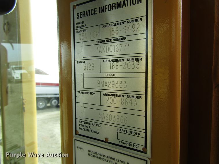 image for item GC9839 2006 Caterpillar D5N  LGP dozer
