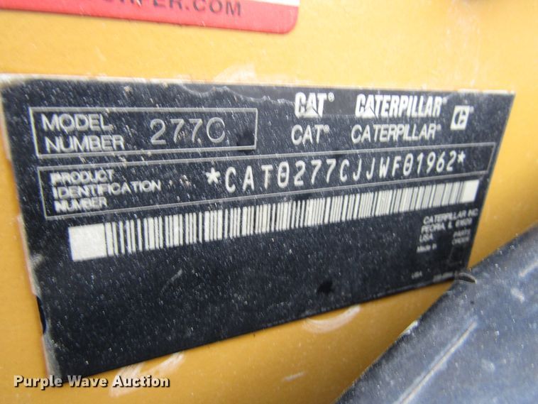 image for item GC9852 2008 Caterpillar 277C  tracked skid steer loader