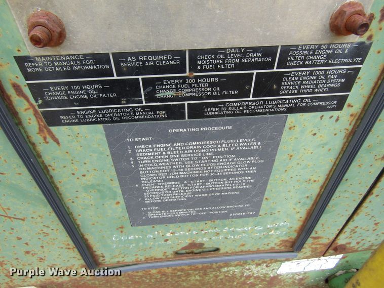 image for item GC9859 Sullair 1.5 DPO 2 JD  air compressor