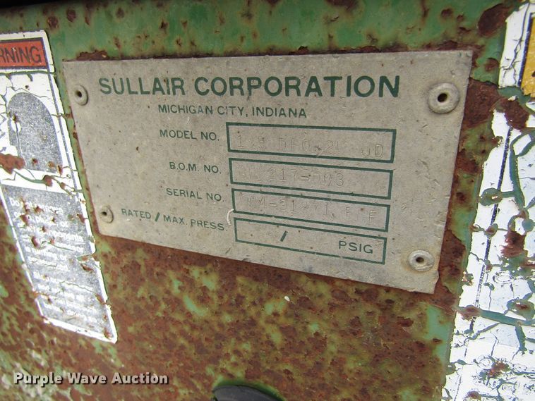 image for item GC9859 Sullair 1.5 DPO 2 JD  air compressor
