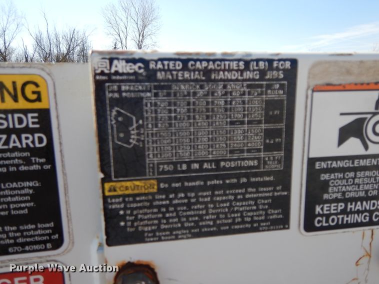 image for item GG9495 1999 Freightliner FL80  digger derrick truck