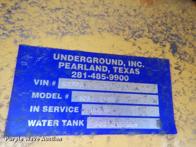 image for item GT9711 1999 Underground sewer jetter trailer