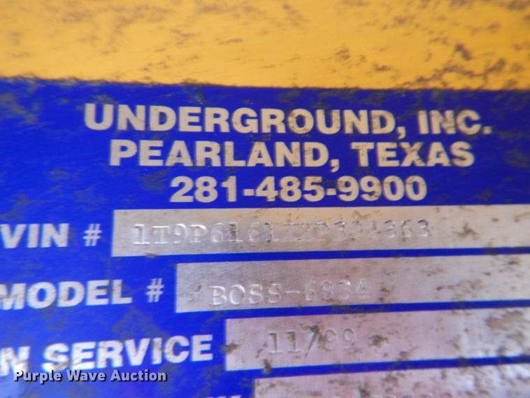 image for item GT9711 1999 Underground sewer jetter trailer