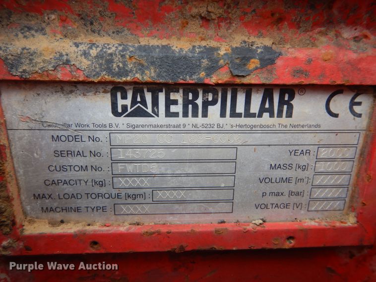 image for item GT9716 2000 Caterpillar MP-20 multi-processor