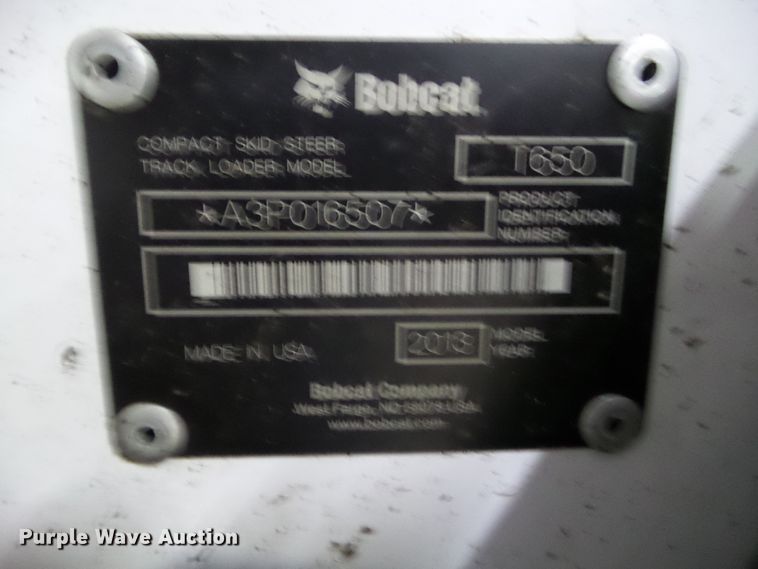 image for item HF9839 2013 Bobcat T650  tracked skid steer loader